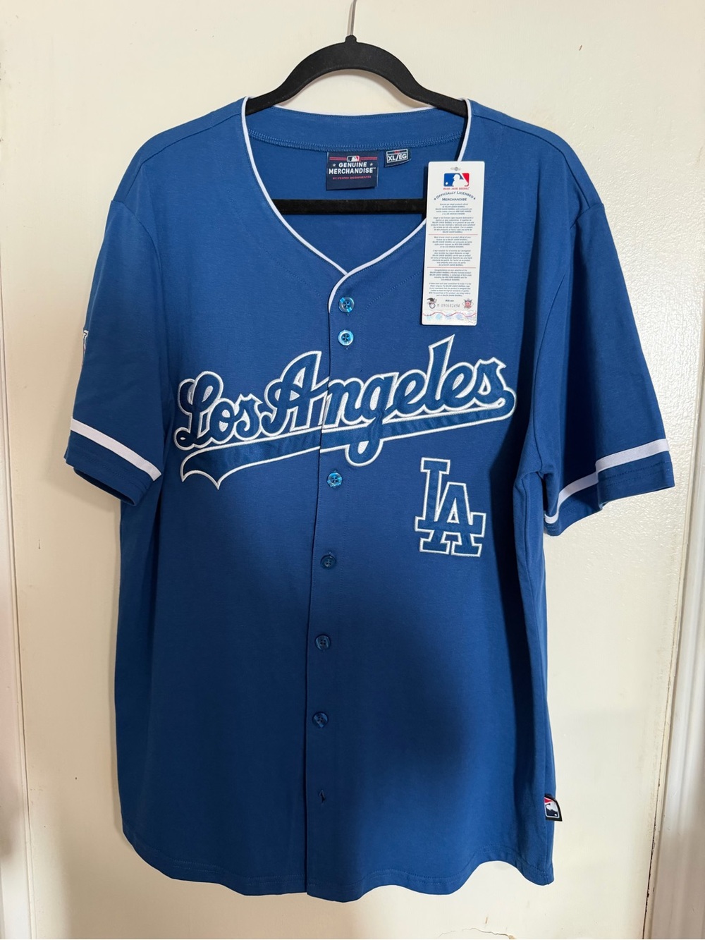 NWT MLB Los Angeles Dodgers Royal Blue Baseball Jersey Size XL